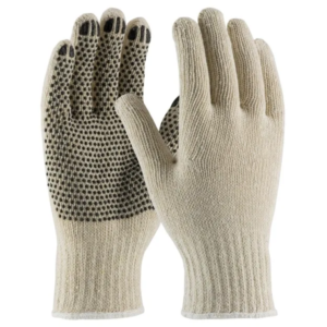PVC Polka Dotted Knit Cotton Work Gloves